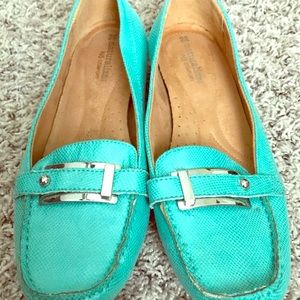 Aqua colored dress loafers by Naturalizer